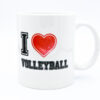 kubek siatkówka I love volleyball biały
