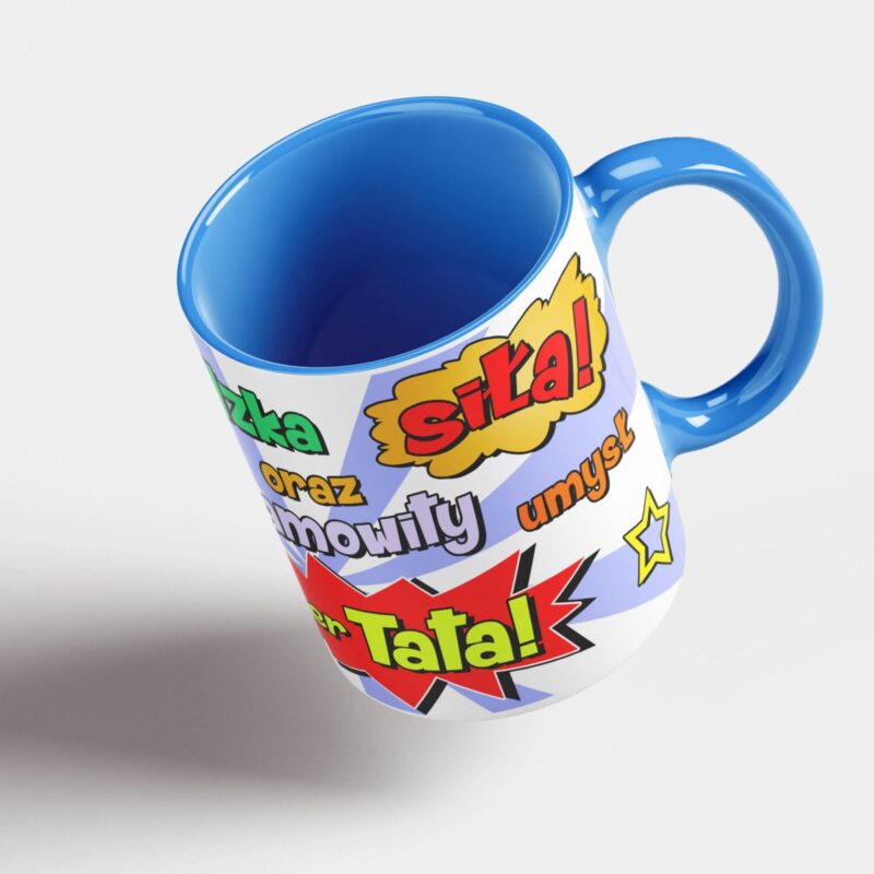 kubek dla taty Super Tata niebieski
